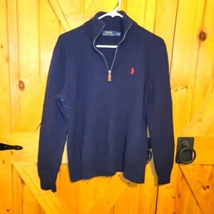 Polo Ralph Lauren Navy Blue Wool Sweater mens medium